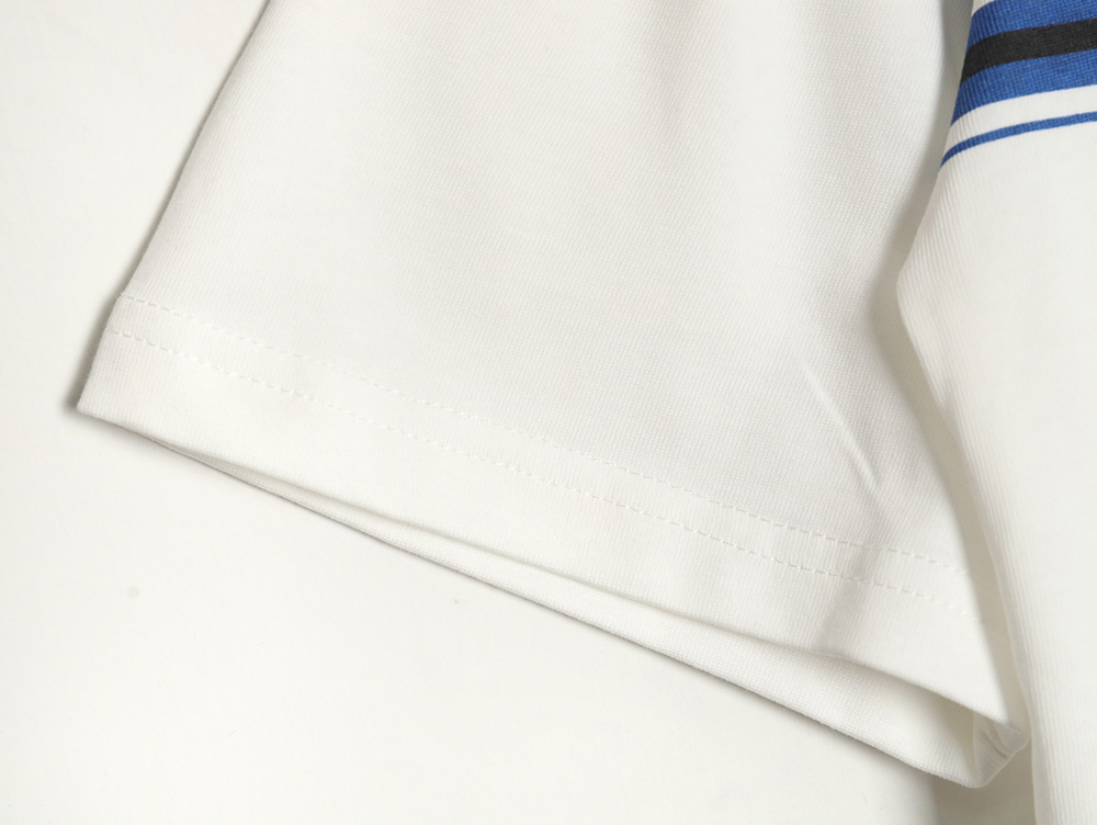 B**rry striped print embroidered horse short sleeves