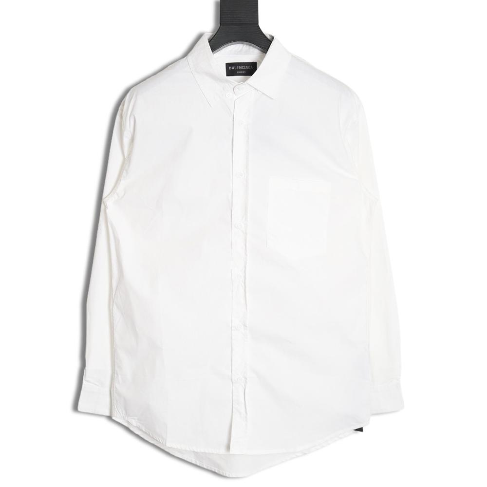 Ba*len*cia*ga back logo print long sleeve shirt