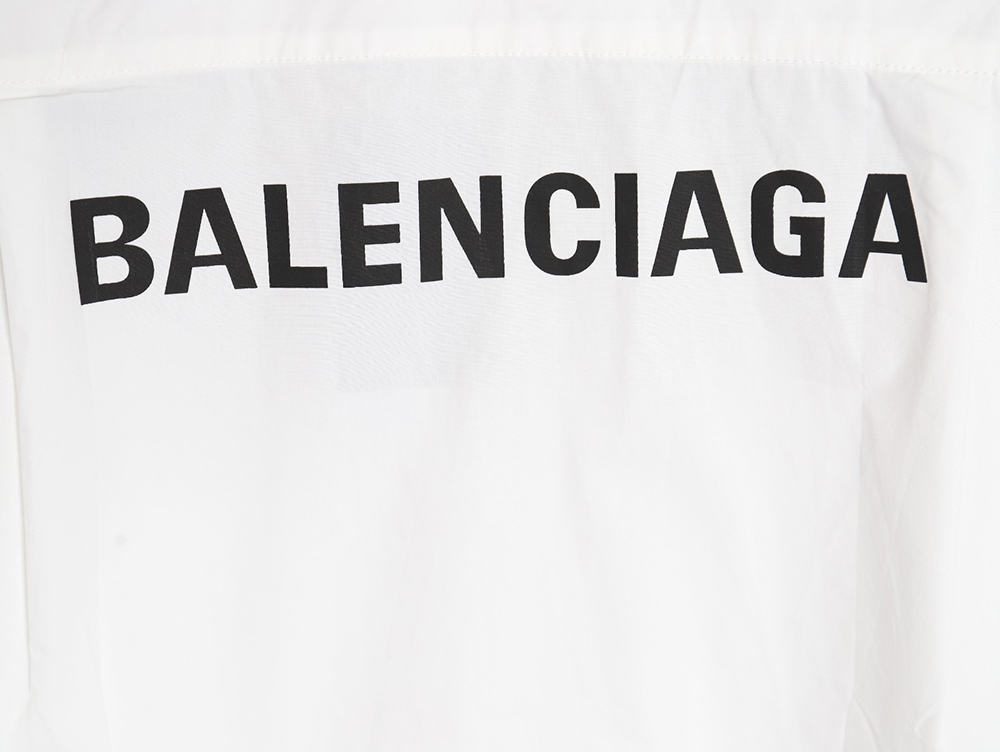 Ba*len*cia*ga back logo print long sleeve shirt