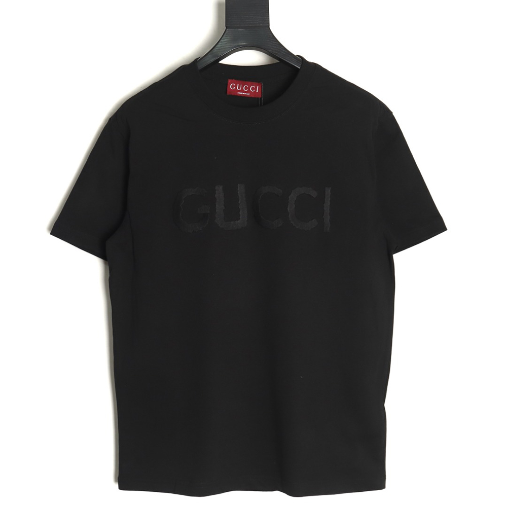 G*u*i obscure embroidered letter short sleeves tsk1