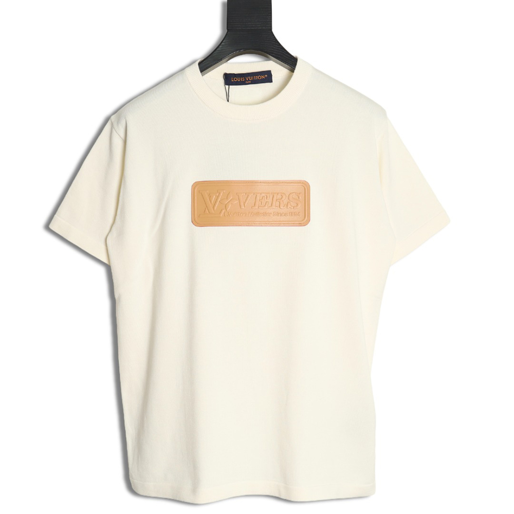 l0*is V*t0n yellow chest logo knitted short-sleeved t-shirt