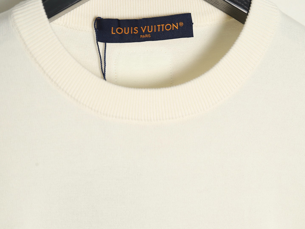 l0*is V*t0n yellow chest logo knitted short-sleeved t-shirt