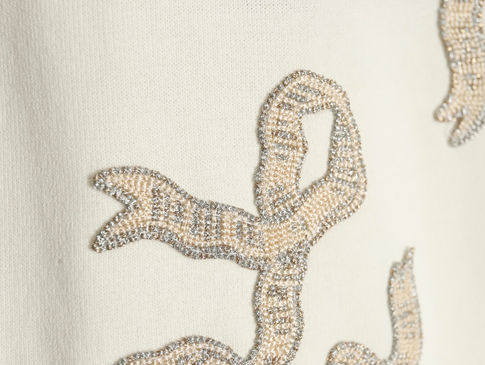 l0*is V*t0n rope embroidery knitted short-sleeved t-shirt