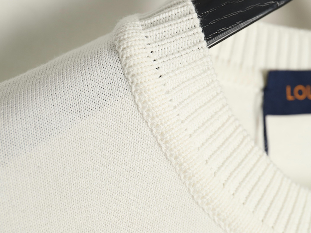 l0*is V*t0n rope embroidery knitted short-sleeved t-shirt