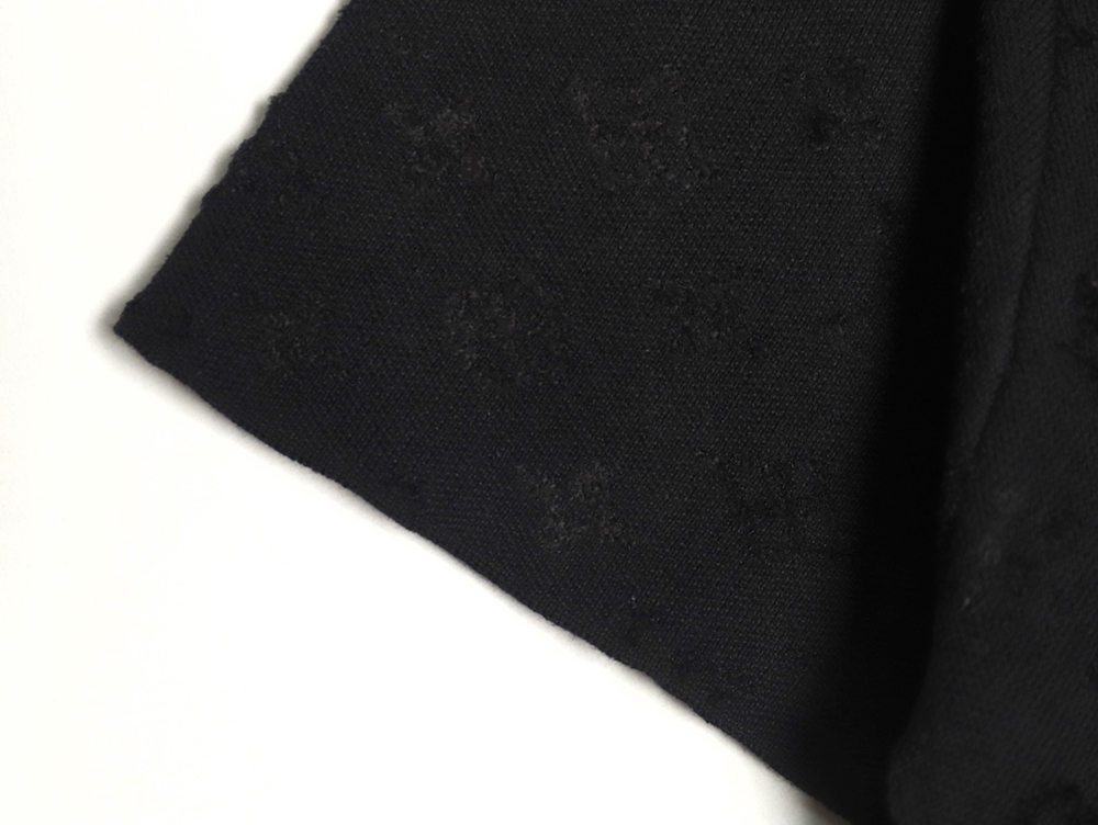 l0*is V*t0n jacquard patchwork knitted short-sleeved t-shirt