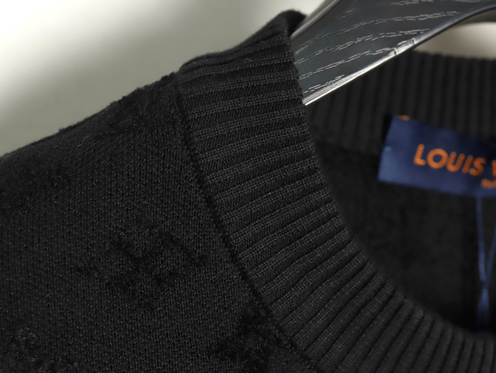 l0*is V*t0n jacquard patchwork knitted short-sleeved t-shirt