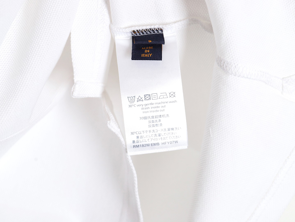 l0*is V*t0n letter embroidery logo short-sleeved polo shirt