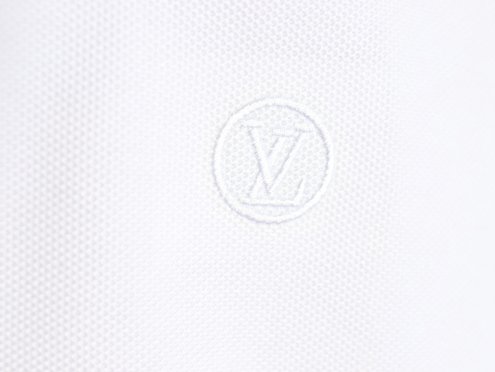 l0*is V*t0n letter embroidery logo short-sleeved polo shirt