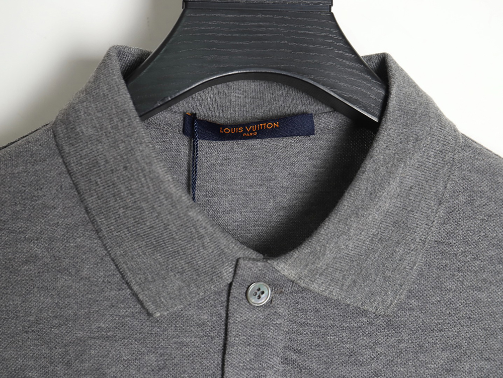 l0*is V*t0n letter embroidery logo short-sleeved polo shirt tsk1