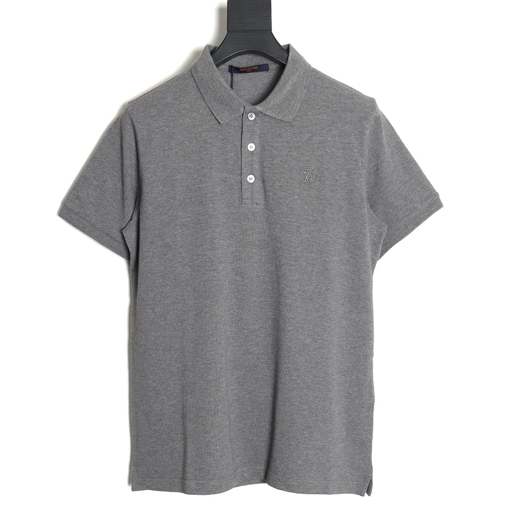 l0*is V*t0n letter embroidery logo short-sleeved polo shirt tsk1