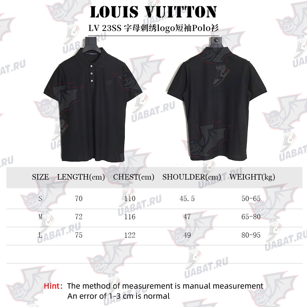 l0*is V*t0n letter embroidery logo short-sleeved polo shirt tsk3