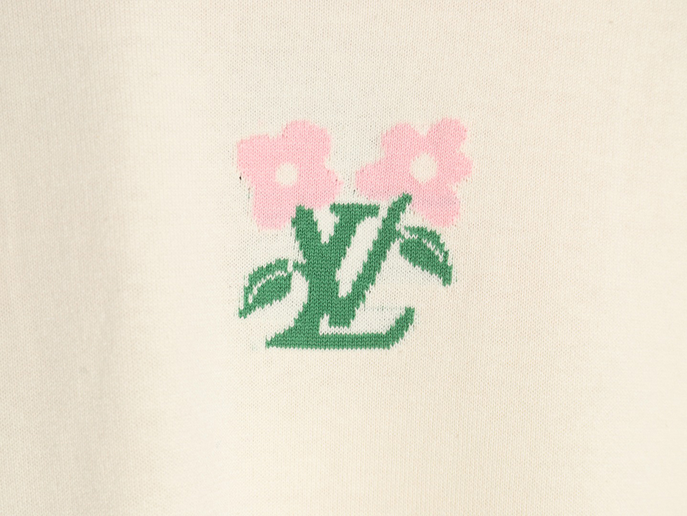 l0*is V*t0n tyler co-branded floral jacquard knitted short sleeves