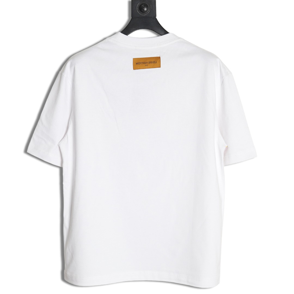 l0*is V*t0n flame lettering print short sleeves