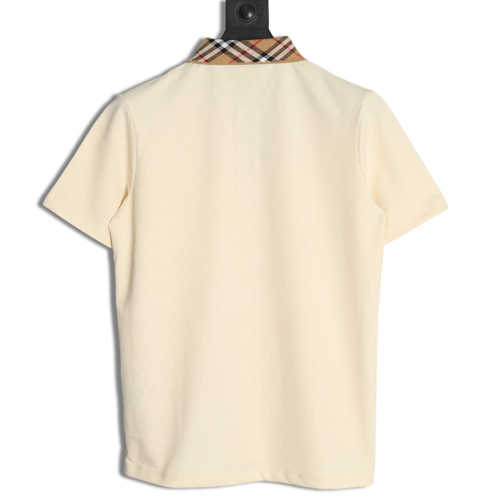 B**rry check collar short sleeve polo shirt