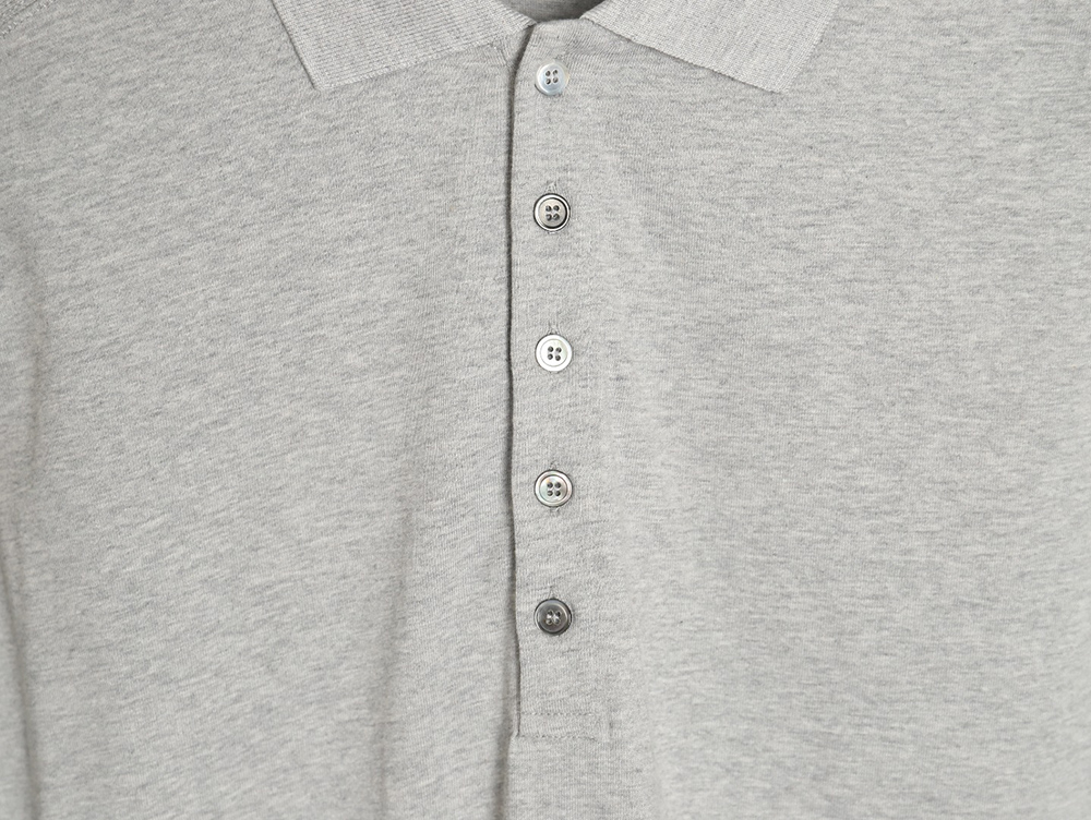 Thom Browne striped sleeve yarn-dyed short-sleeved polo shirt