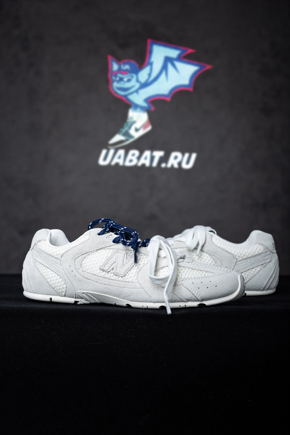 New Balance & Miu Miu 530 SL suede and mesh sneakers