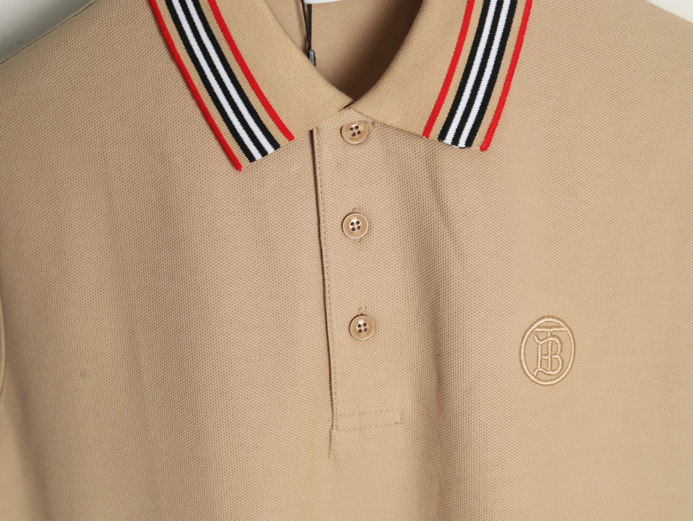 B**rry classic collar stripe logo embroidered short sleeve polo shirt tsk1