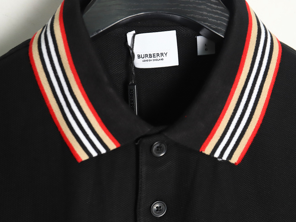 B**rry classic collar stripe logo embroidered short sleeve polo shirt tsk2