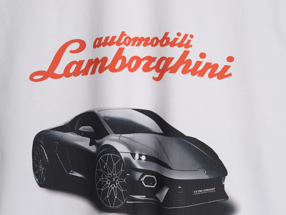 Ba*len*cia*ga & lamborghini printed short-sleeved t-shirt tsk1