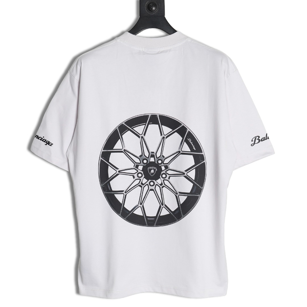 Ba*len*cia*ga & lamborghini printed short-sleeved t-shirt tsk1