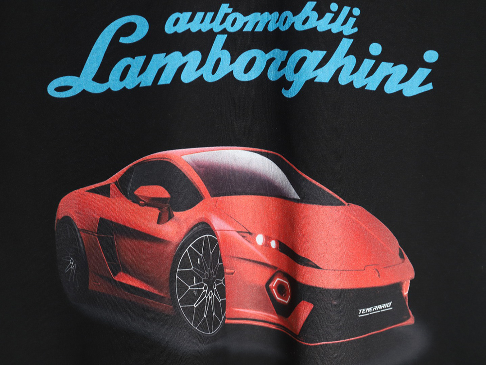 Ba*len*cia*ga & lamborghini printed short-sleeved t-shirt tsk2