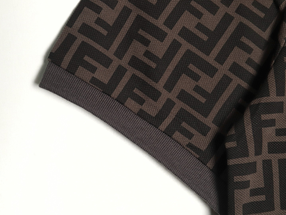 F**di double f full print short-sleeved polo shirt tsk1