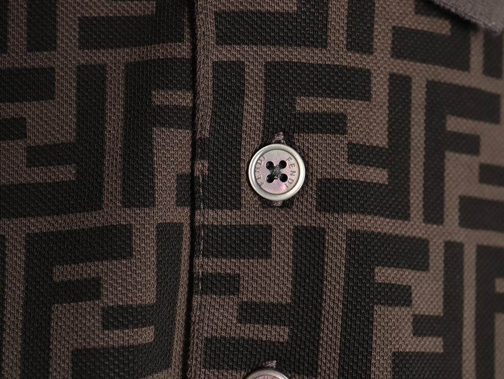 F**di double f full print short-sleeved polo shirt tsk1