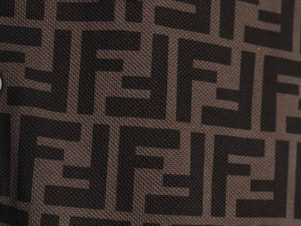 F**di double f full print short-sleeved polo shirt tsk1