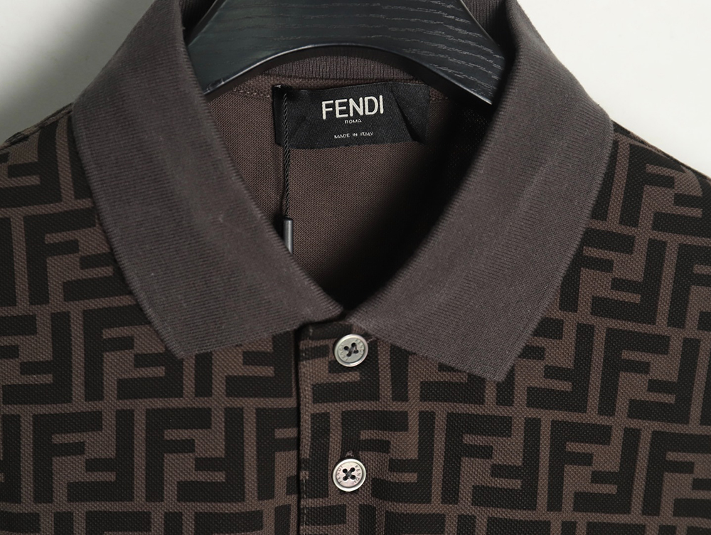 F**di double f full print short-sleeved polo shirt tsk1