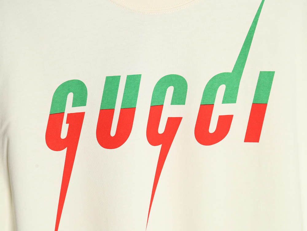 G*u*i lightning print short-sleeved t-shirt