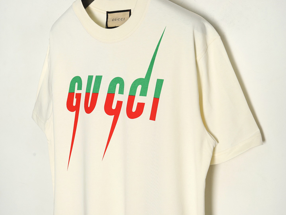 G*u*i lightning print short-sleeved t-shirt