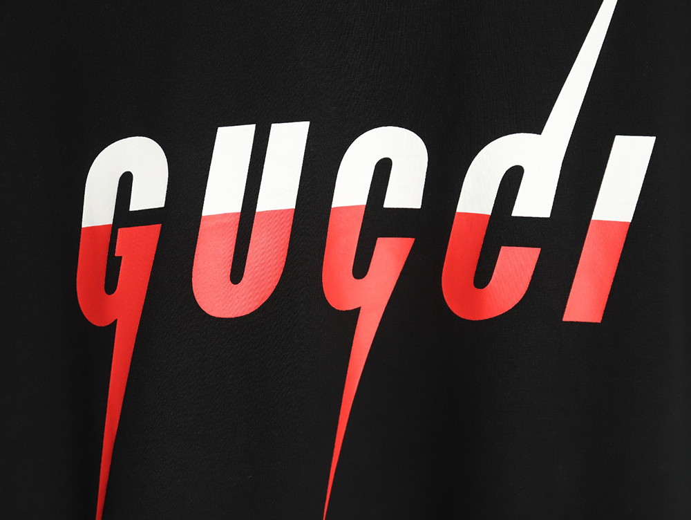 G*u*i lightning print short-sleeved t-shirt tsk1