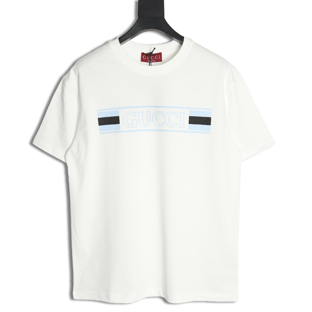 G*u*i hollow letter logo print short sleeve