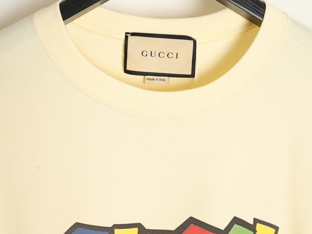 G*u*i mario colorful lettering short-sleeved t-shirt