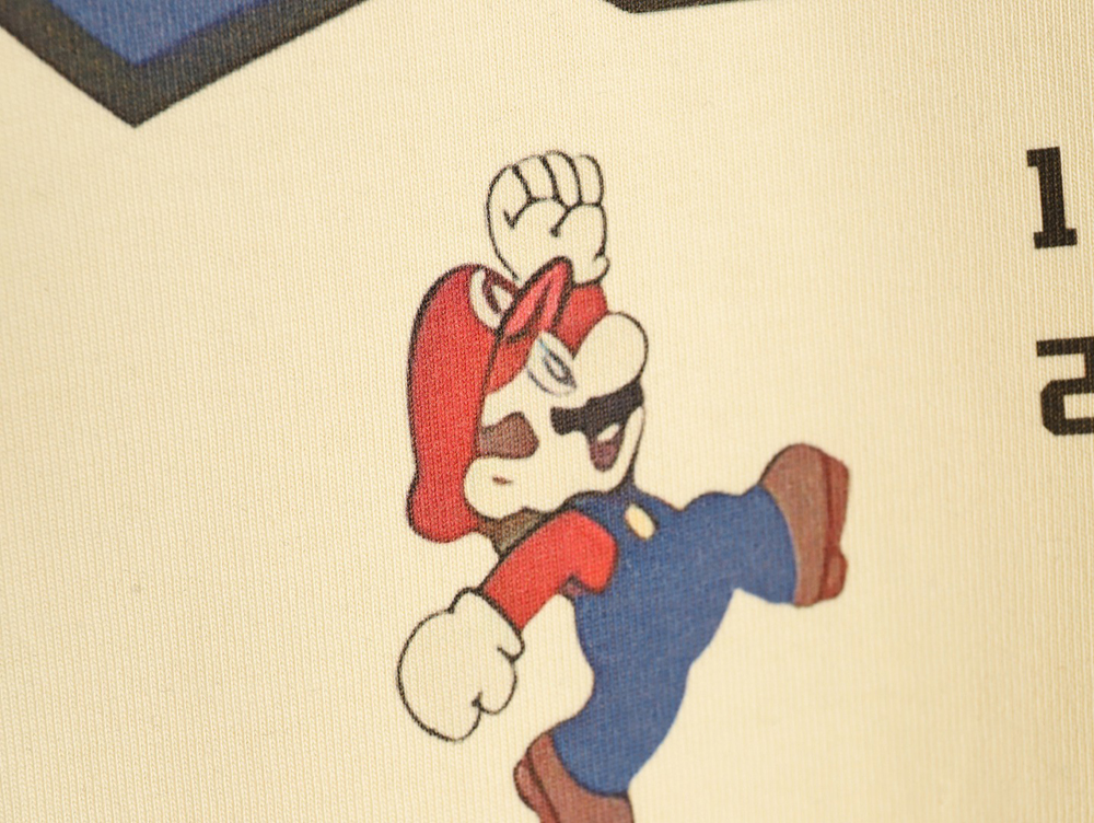 G*u*i mario colorful lettering short-sleeved t-shirt