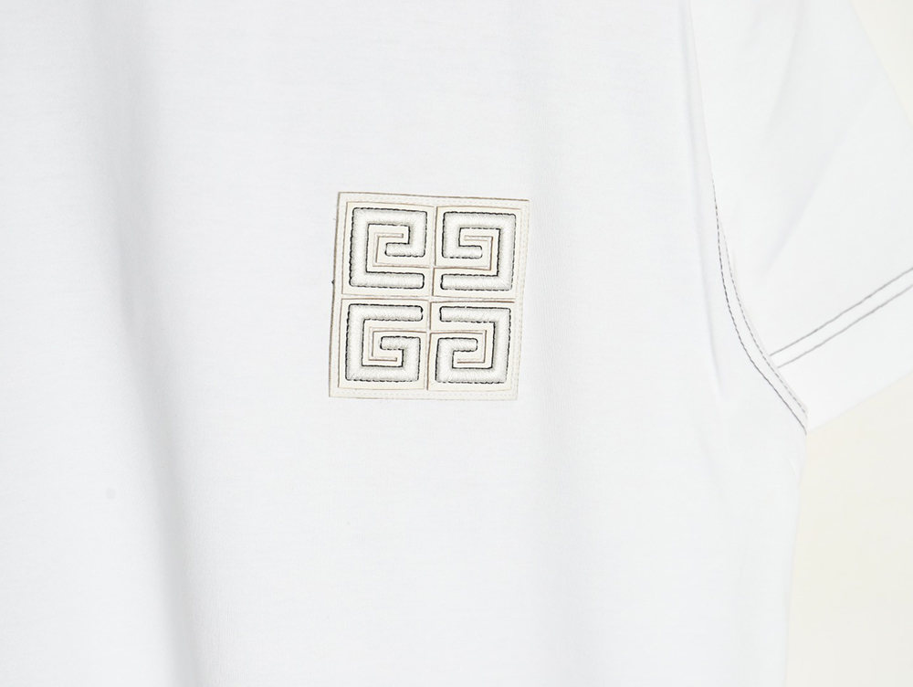 Givenchy chest 4G topstitch embroidered short sleeves