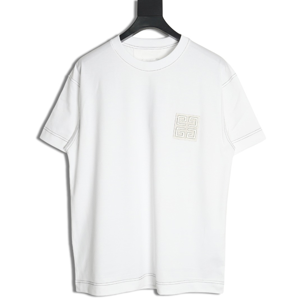 Givenchy chest 4G topstitch embroidered short sleeves