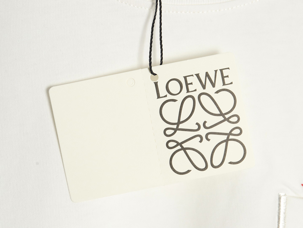 L0ew* & hals moving castle joint pocket flame embroidered short sleeve t-shirt