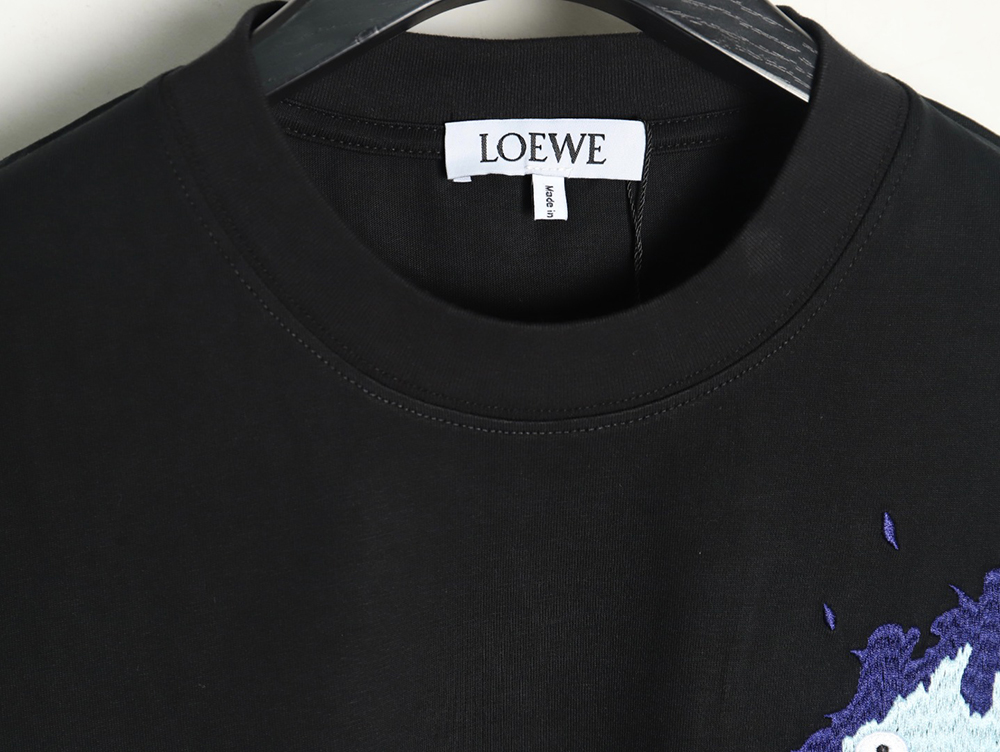L0ew* & hals moving castle joint pocket flame embroidered short sleeve t-shirt tsk1
