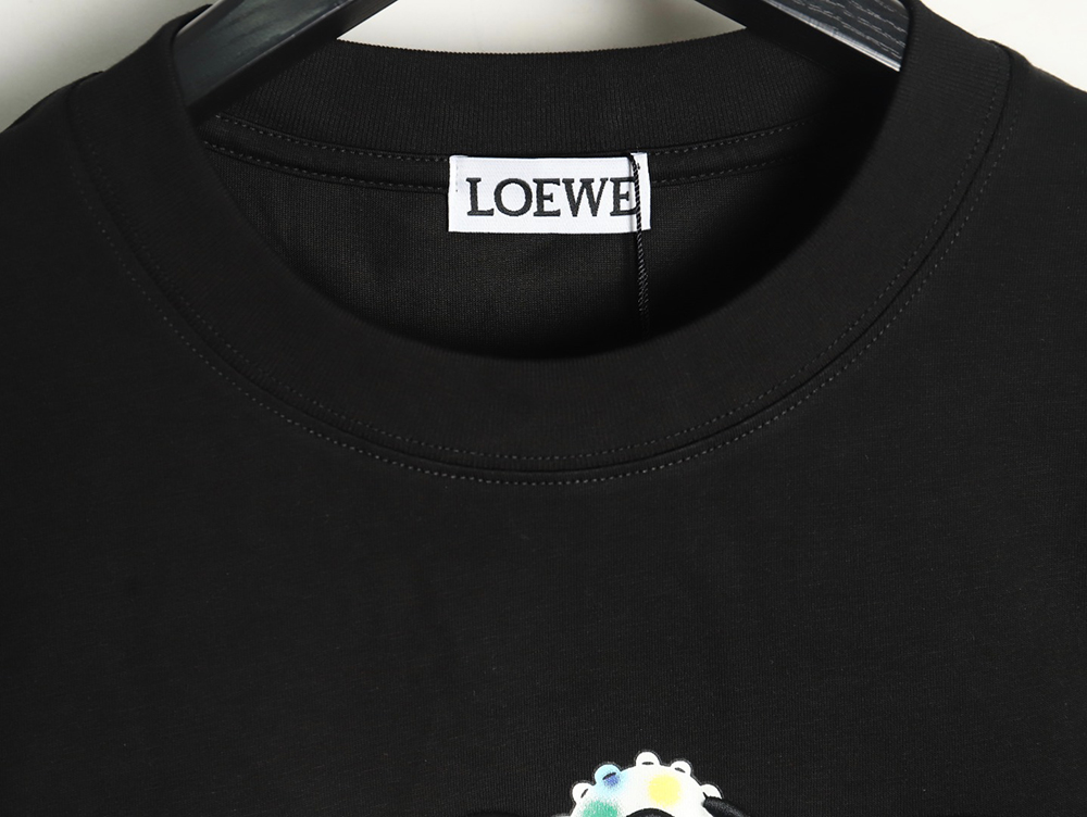 L0ew* octopus print and anagram embroidered short-sleeved t-shirt tsk1