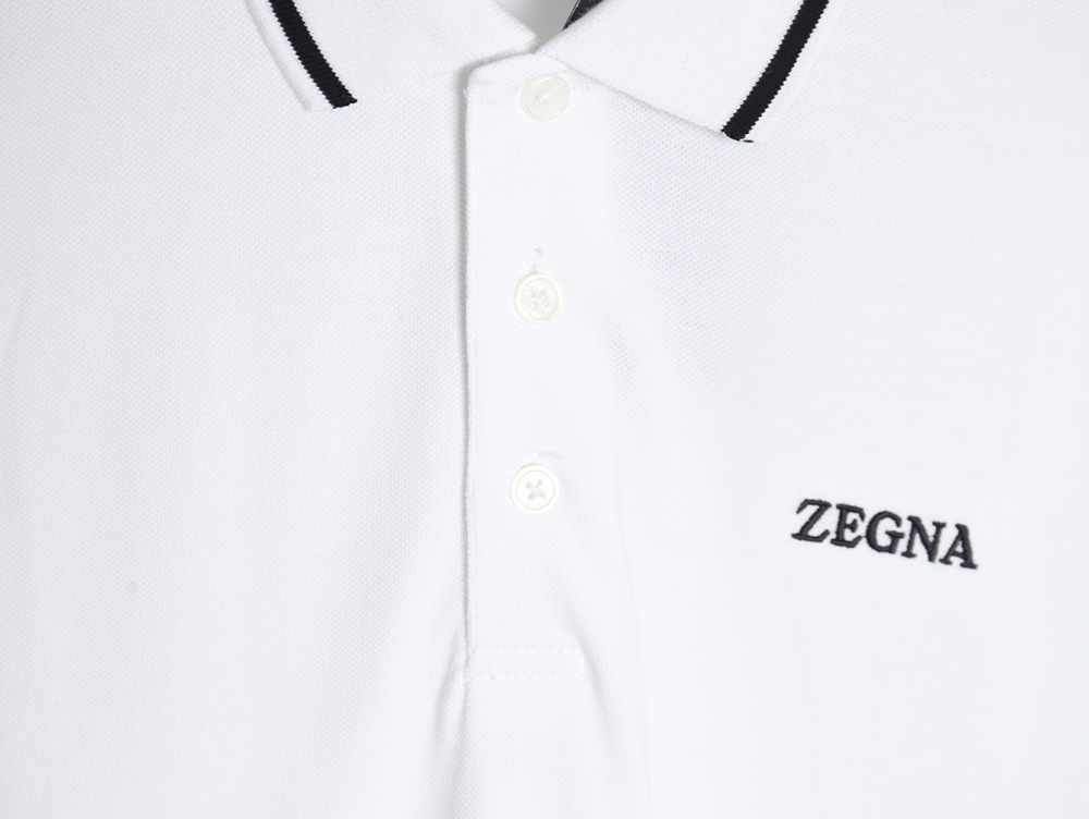 Zegna classic chest letter embroidered polo shirt