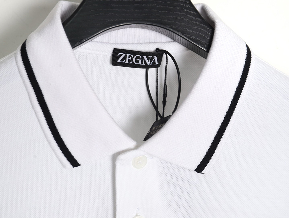 Zegna classic chest letter embroidered polo shirt