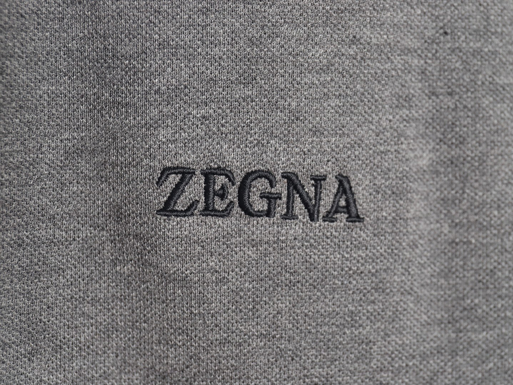 Zegna classic chest letter embroidered polo shirt TSK1
