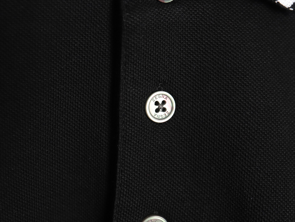 Zegna classic chest letter embroidered polo shirt TSK2