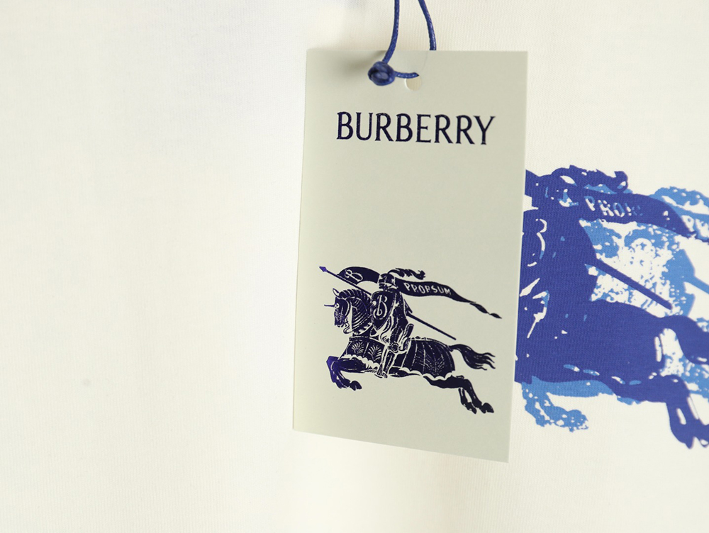 B**rry blue label war horse print round neck short sleeves