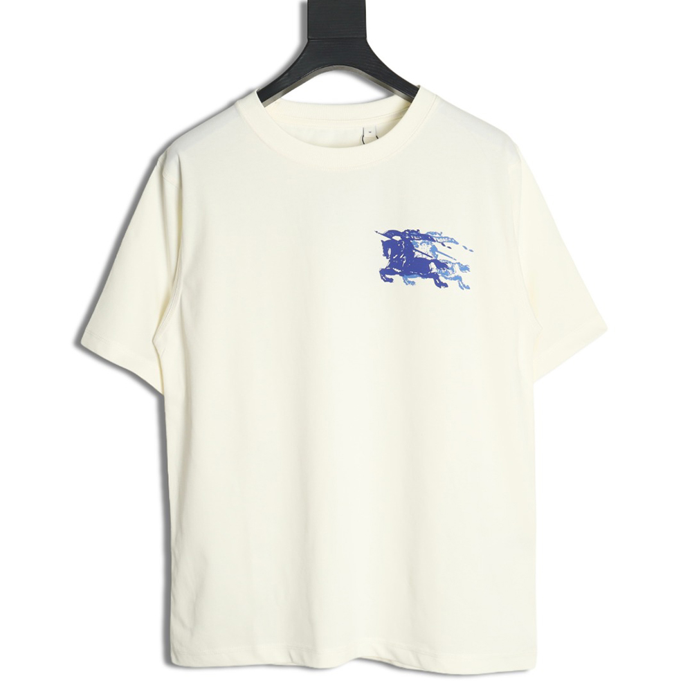 B**rry blue label war horse print round neck short sleeves