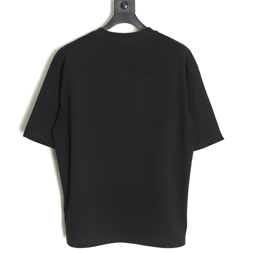 Ba*len*cia*ga yellow tape double b letter short sleeve tsk1