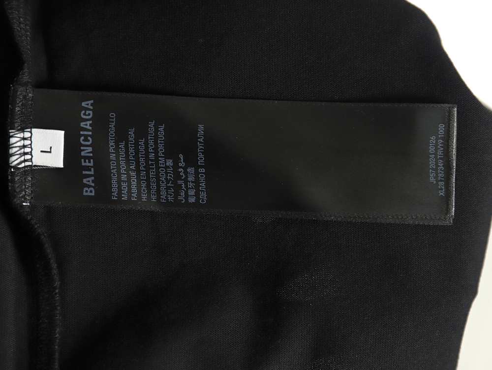 Ba*len*cia*ga yellow tape double b letter short sleeve tsk1