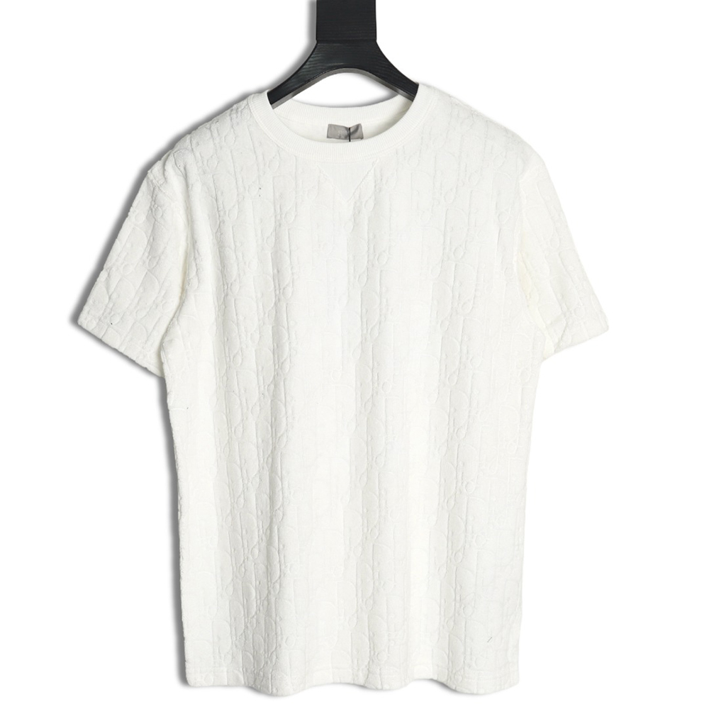 D*or classic jacquard full-print lettering short-sleeved t-shirt