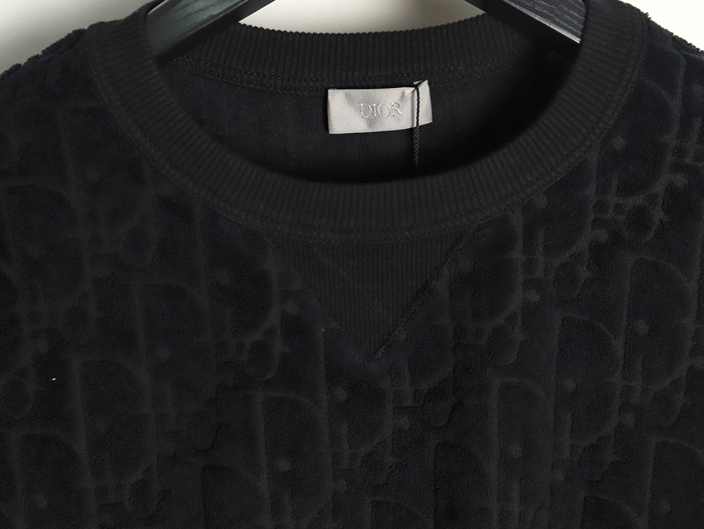 D*or classic jacquard full-print lettering short-sleeved t-shirt tsk1